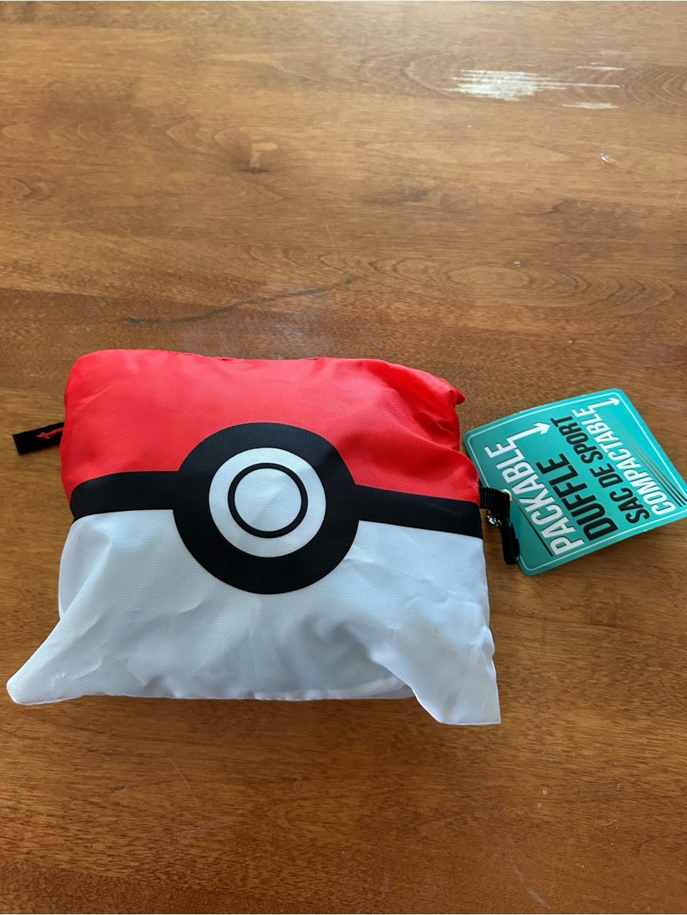Bioworld Red White Poké Ball Packable Duffel Bag